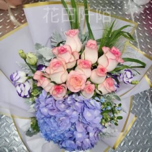 繡球玫瑰花束