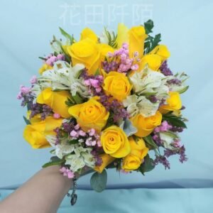 玫瑰花球+襟花