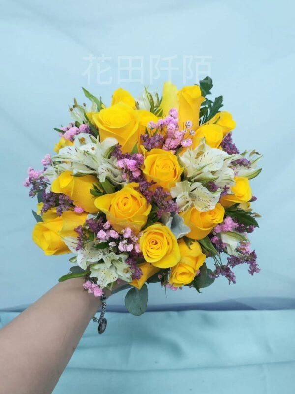 玫瑰花球+襟花