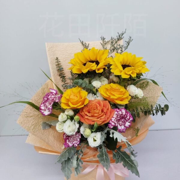 向日葵玫瑰花束