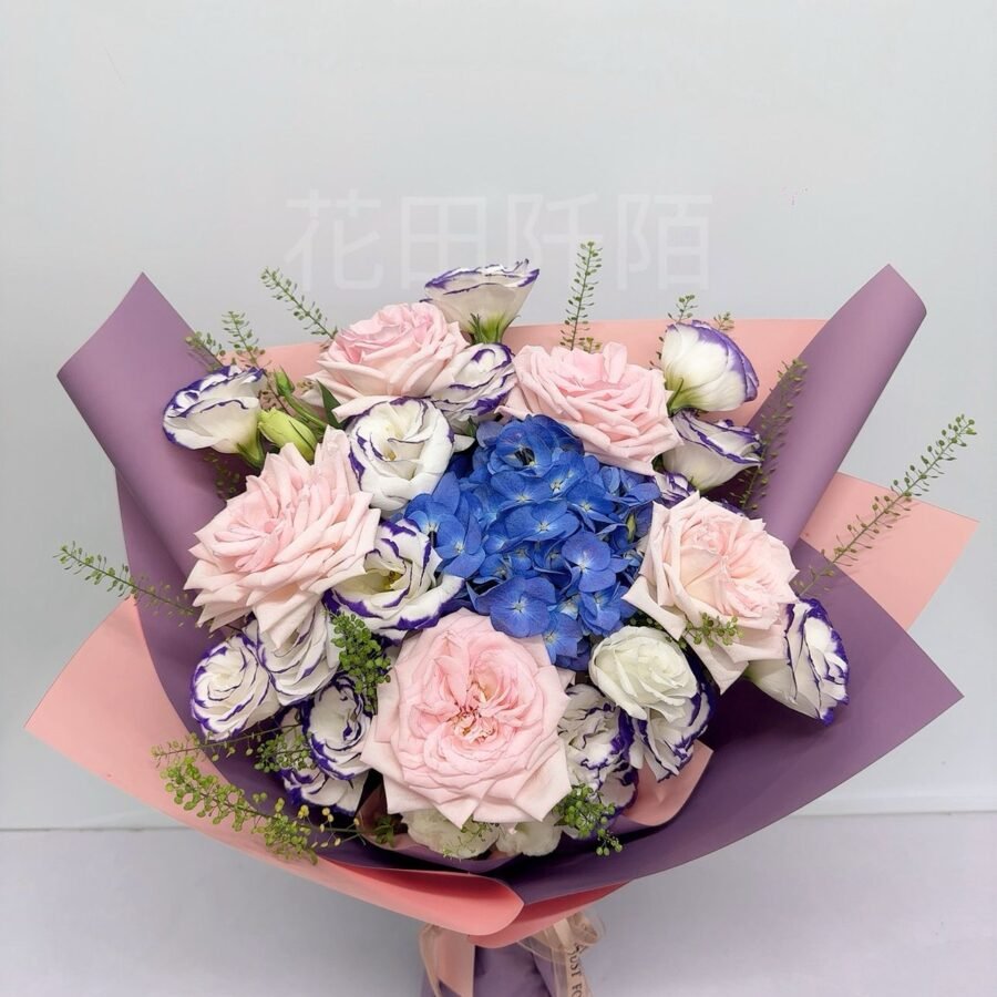 玫瑰繡球花束