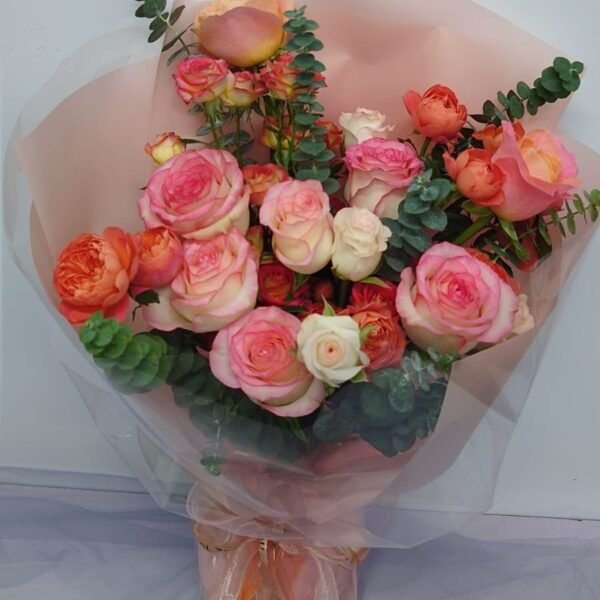 胭脂感玫瑰花束