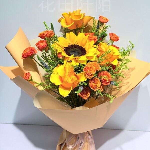 向日葵玫瑰花束