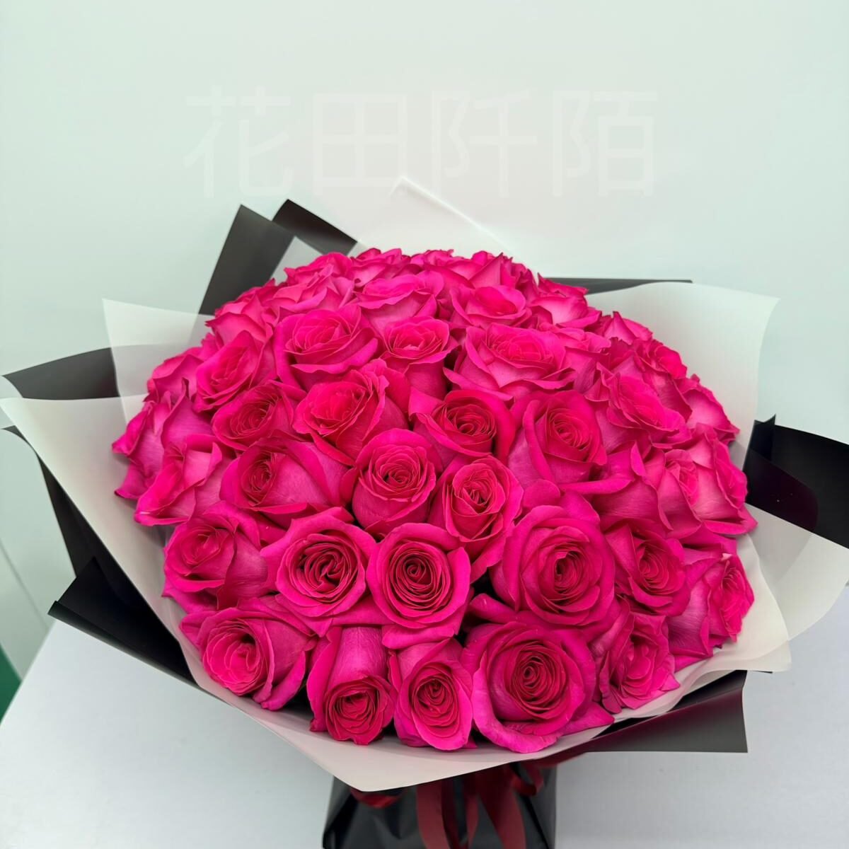 祝求婚成功花束-99枝玫紅色玫瑰