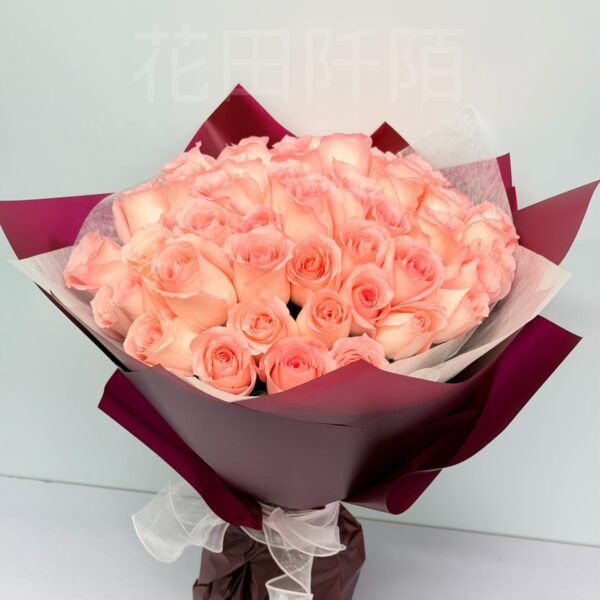 99枝粉玫瑰花束
