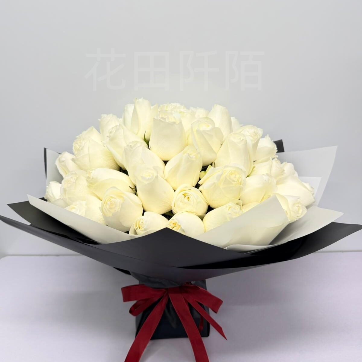 祝求婚成功花束-99枝白玫瑰