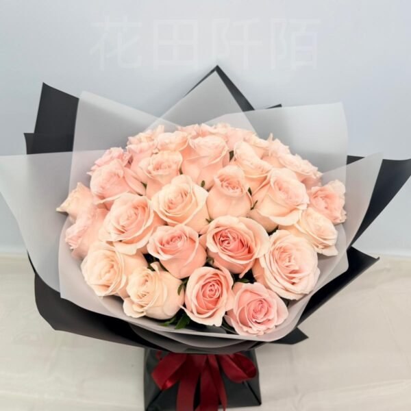 30枝淺粉色玫瑰花束