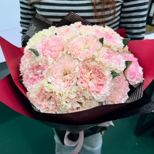 30枝粉白色玫瑰花束