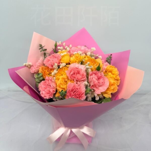 康乃馨果汁玫瑰花束