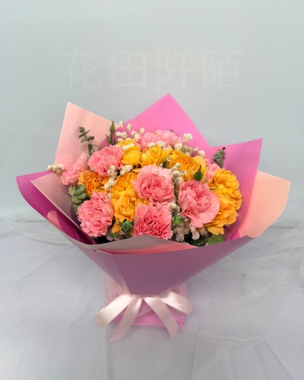 康乃馨果汁玫瑰花束